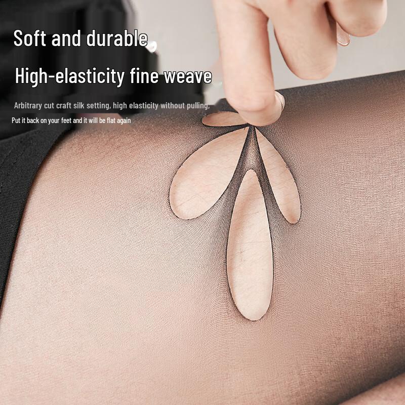 Langsha Women's Ultra-Thin Sheer Black Pantyhose