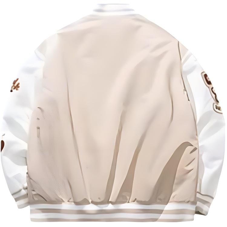 Anta Life Series Sport Casual Simple Letter Color Block Loose Cotton Jacket Unisex Jacket Nude-Khaki 972518801-2