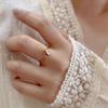 Fashion Geometric V Shape Waterdrop Ring with Zircon Stainless Steel Gold Color Luxury Woman Finger Rings Wedding Zircon Gift