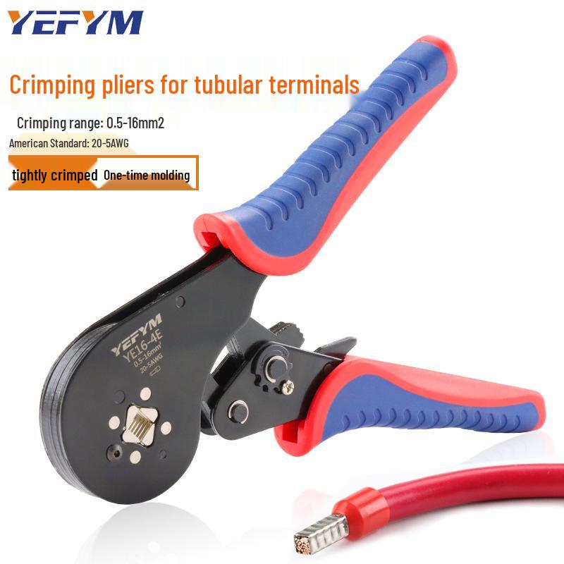 YE16-4E 4-Sided Cold Crimping Pliers for 16 Square Pin Terminals