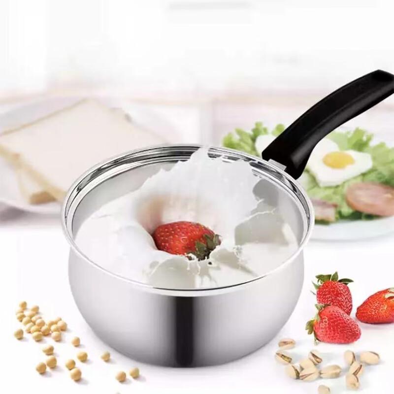 Chuidahuang 16cm Curved Stainless Steel Milk Pot
