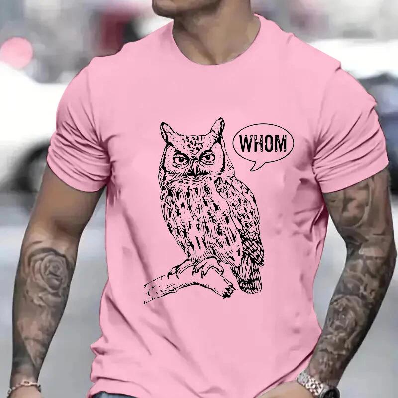 Funny Tees Tshirts for Men Who Whom Owl Tee Clothes Mens Shirt Mens TShirt Short Sleeve Clothing Funny T Shirt Man Tee Shirts