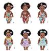 Curly Afro Hair Black Doll Soft Body Collectible Reborns Doll For Kids RolePlay Imagination Development Activity Toy