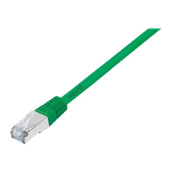 Cordon de raccordement RJ-45 (M) pour RJ-45 (M) 1 m paire torsadée écrantée (F-UTP) démarré, moulé, bloqué vert