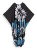EDOLYNSA Versatile Blue Women's Kaftan Robe Light jacket Caftan Bathrobe Vacation Long Dress Hot Selling Lounge around Outfit Q1289