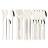 Rainbow 18/10 Stainless Steel Dinnerware Set Kitchen Flatware Tableware Sets Knife Fork Spoon Tea Spoon Cutlery Set Service for 6