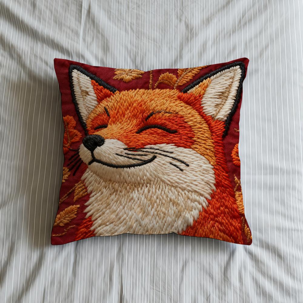 Cushion Cover Soft Squinty Case For Sofa Living Room Home Comfortable Office Decor Protective Pillow Fox Covers