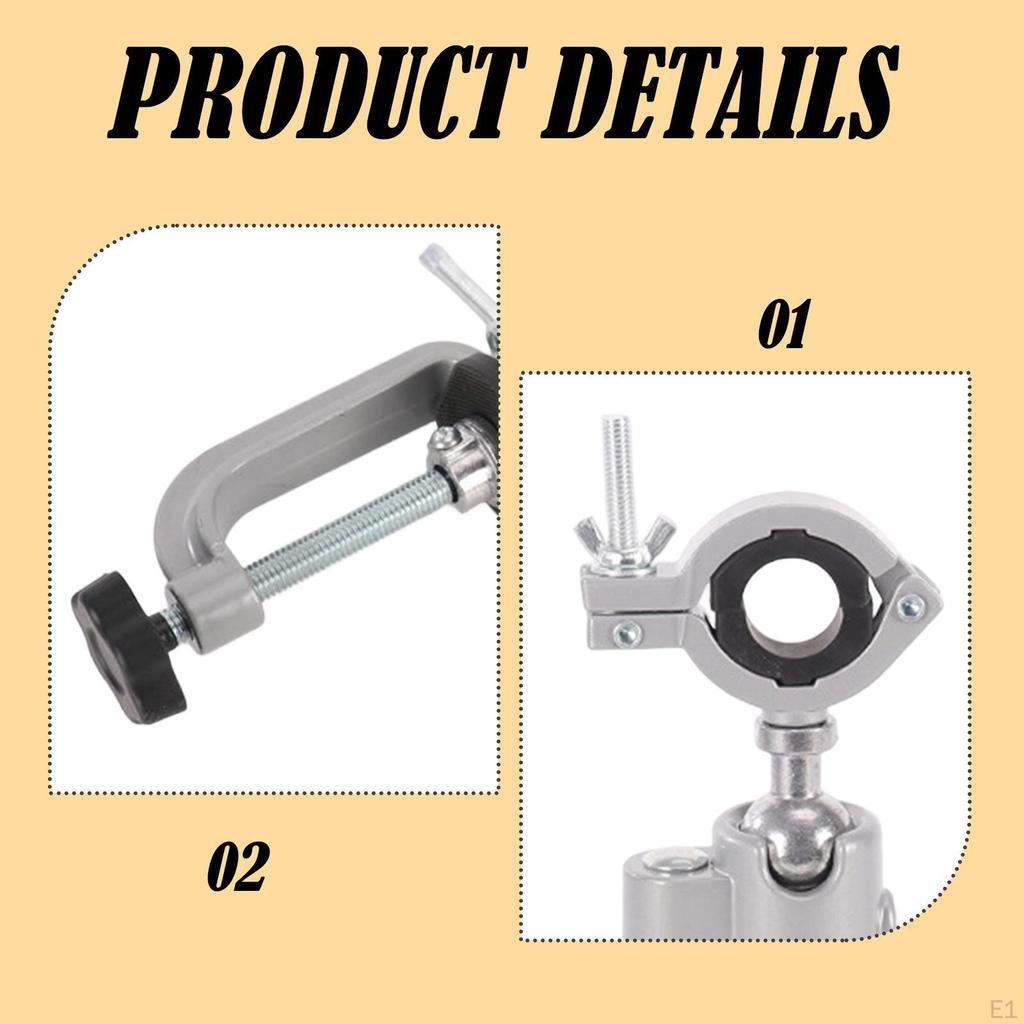 Electric Drill Holder Bracket Aluminum Alloy Bench Clamp Vise Easy to Install Support Practical