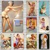 Gil elvgren Retro Vintage Plechový Znak Plakát Dekorativní Deska Kovová Deska Nástěnná Dekorace
