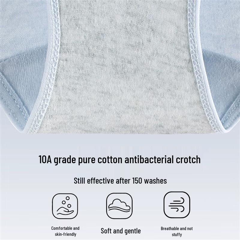 Yalu Women's Breathable Pure Cotton Underwear 4-Pack