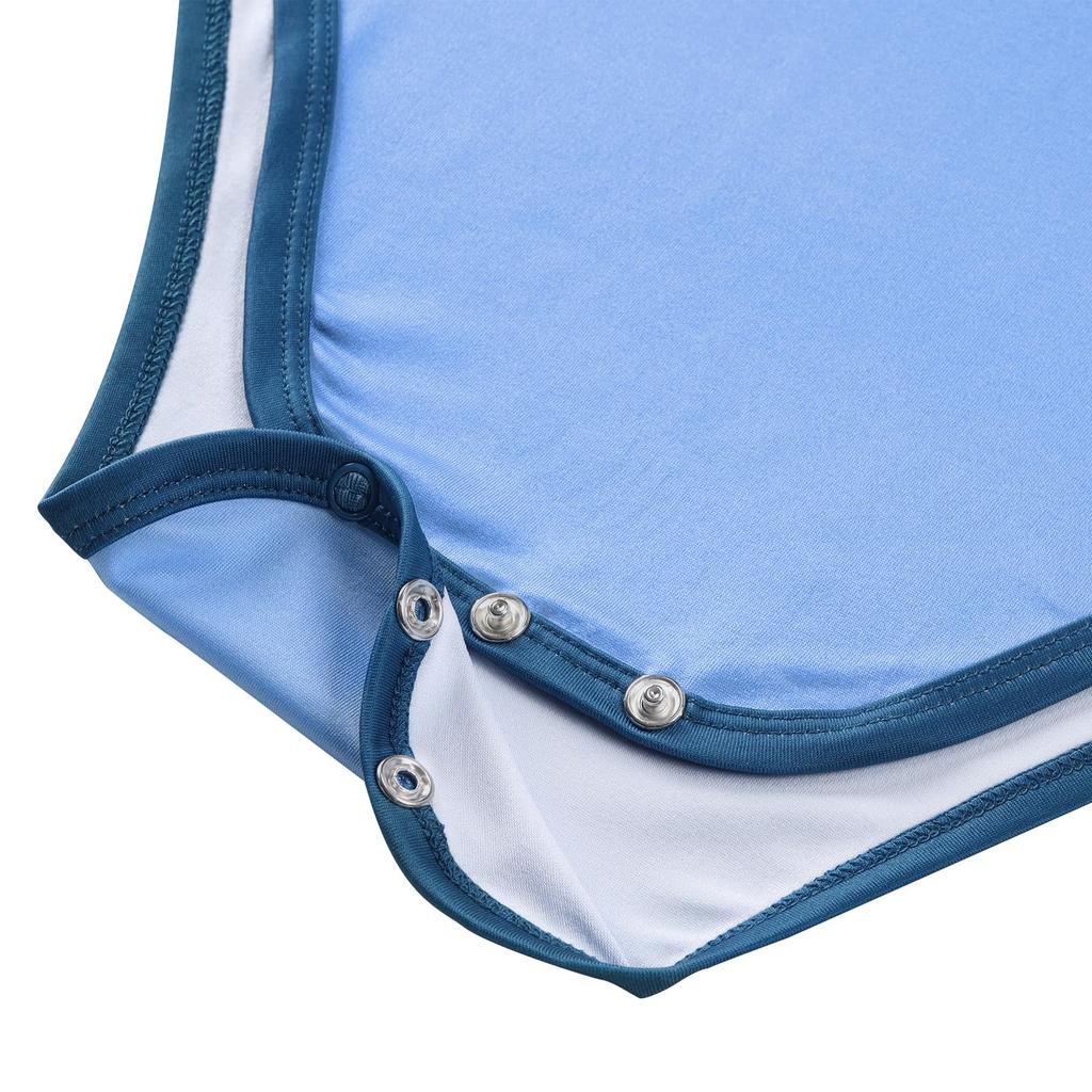 LittleForBig Adult Romper Pajamas [Ao-chan] Smooth and Silky Bodysuit, Size XL