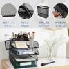 YGORTECH Document A4 Letter Vertical Letter Desktop Document Stackable Document Storage Case with Pen Mesh Metal Document Small Item Storage for and