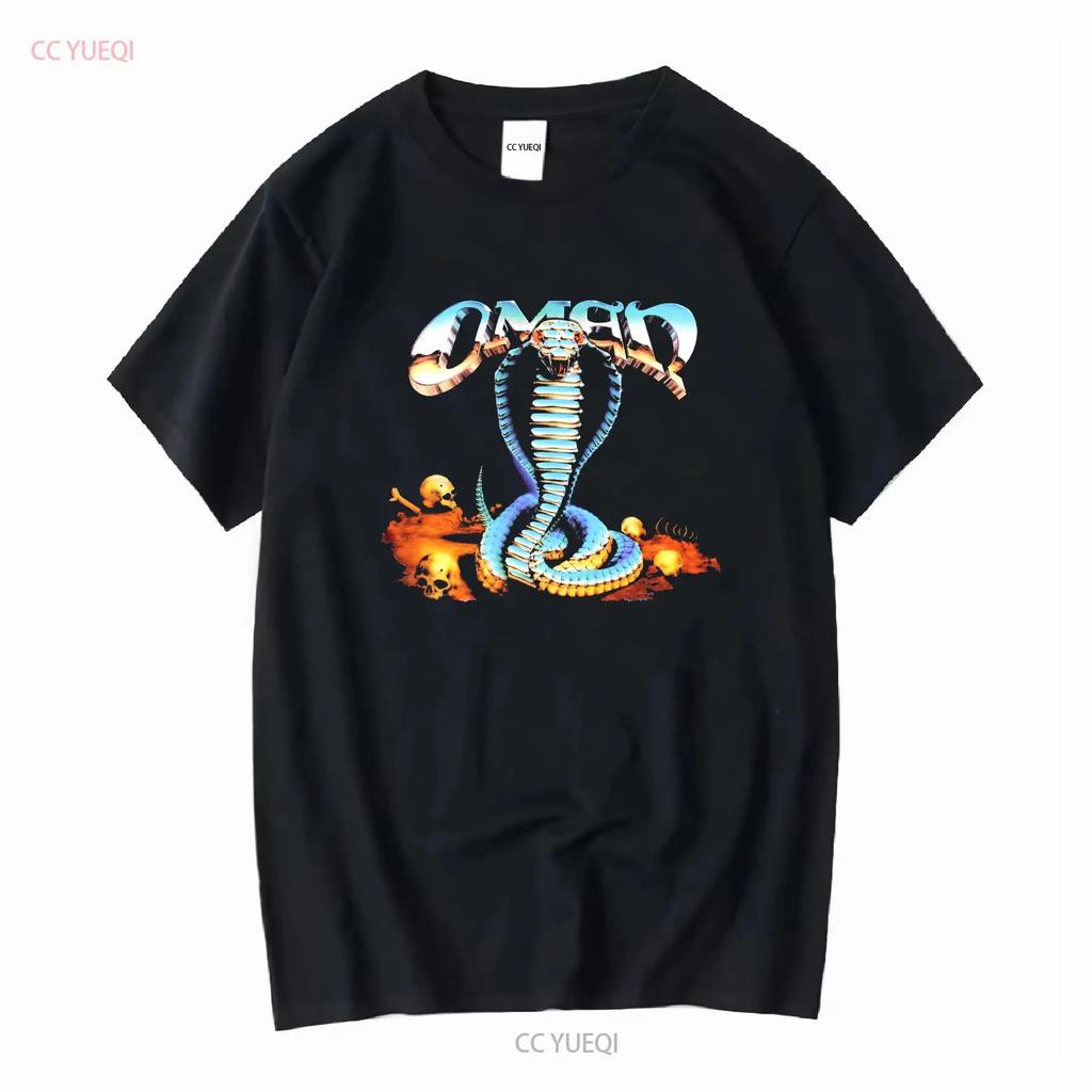 Omen T Shirt Warning Of Danger Heavy Metal Band Mens Small Long or Short Sleeves Vintage Washed Graphic Soft