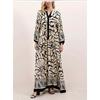 Western Style New Fashion Casual Loose Print Long sleeve V-neck Dress Printed V-neck Dress
