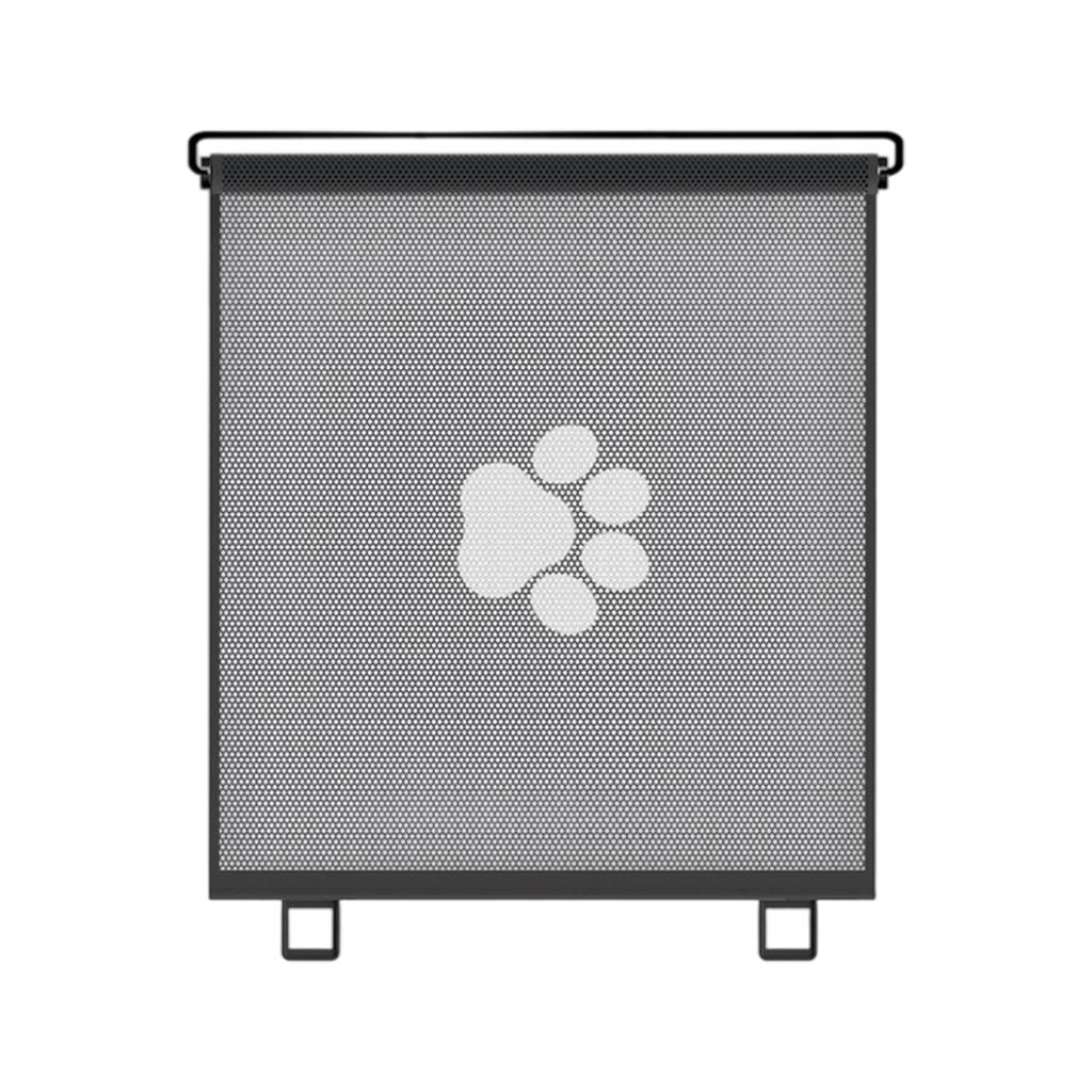 Auto Extending 130cm Pet Gate White Mesh Barrier For Cats Dogs With Metal Frame Easy No Tools Installation Space Saving Home Safety Solution