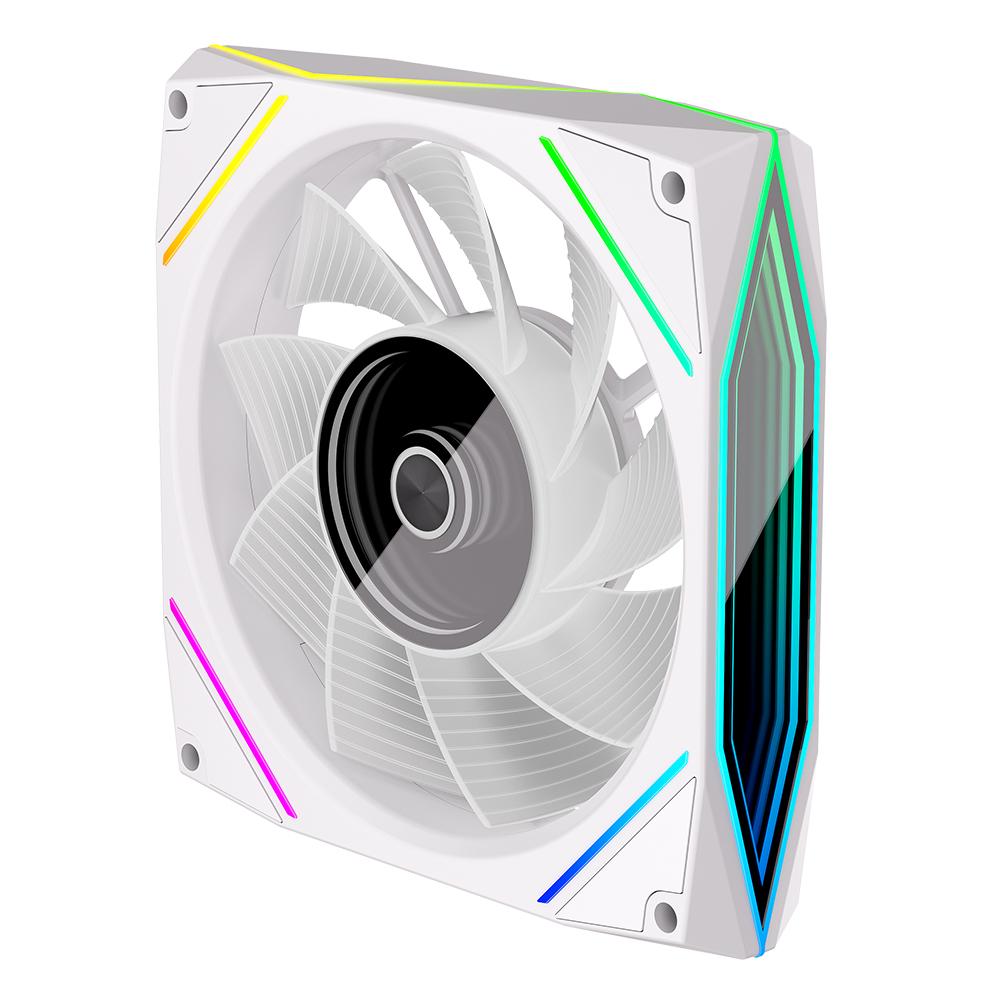 120mm ARGB CPU Fan 12V Large Air Volume 71 CFM 4pin PWM Case Cooler Fan Computer Chassis Fan Quiet Cooling Fan for Computer Case