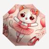 1pc Ballerina Cat In Pink Umbrella with Plastic Handle,Suitable for All Seasons UmbrellaPT542