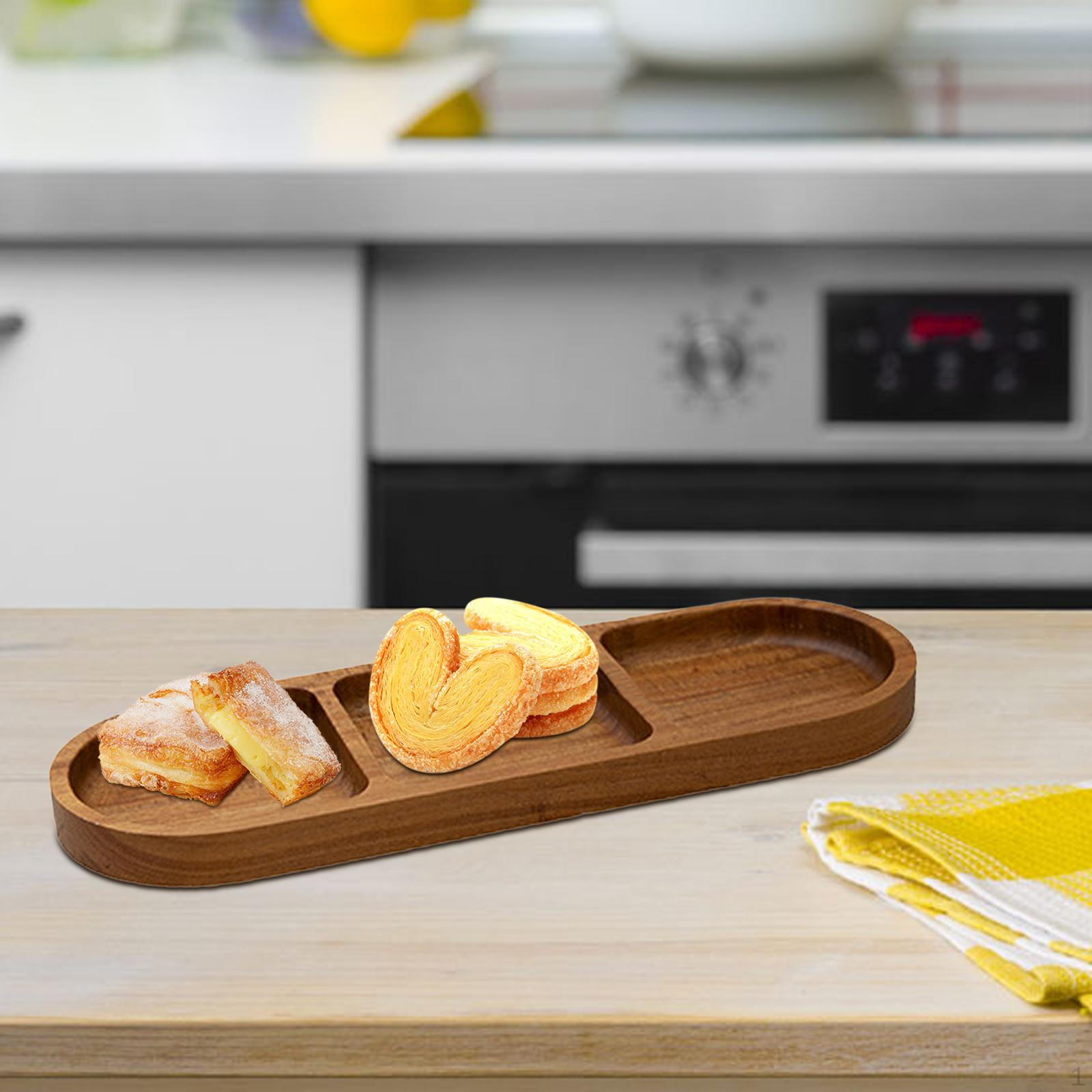 

Элегантный деревянный поднос с отделениями для развлечений Style B