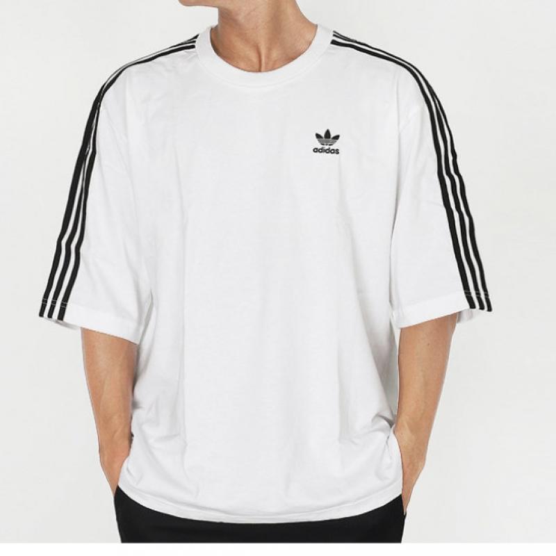 Adidas ShorT Sleeve Tee Oversized 3 STripe T shirT
