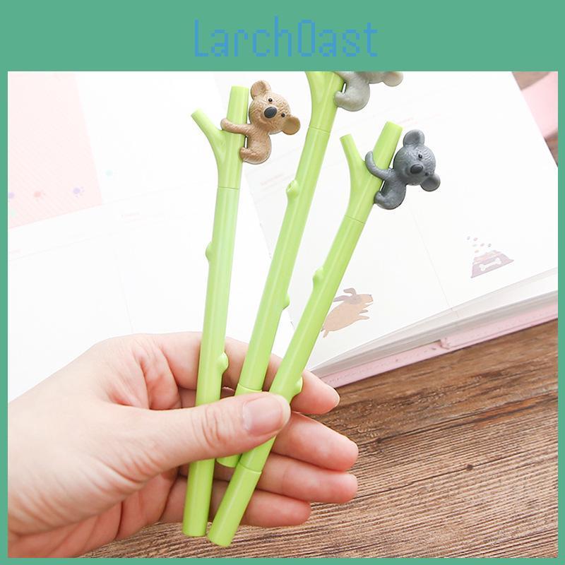 Pen Cartoon Gel 3pcs Koala Green Branch Black Color 05mm Ballpoint Cute School Supplies A6719