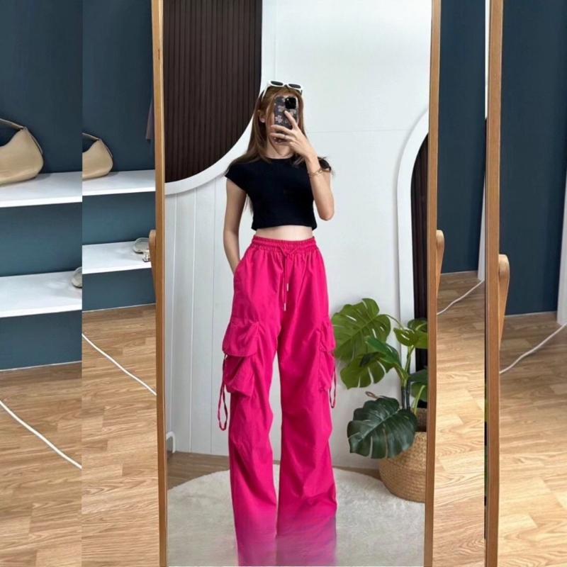 American Straight Overalls Men's and Women's Spring and Summer Loose and Versatile Blue Wide-leg Pants