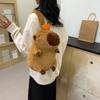Lovely Capybara Backpack Plush Shoulder Bag School Lunch Bag for Kids Adult Daily Use Cartoon Backpack Birthday Gift