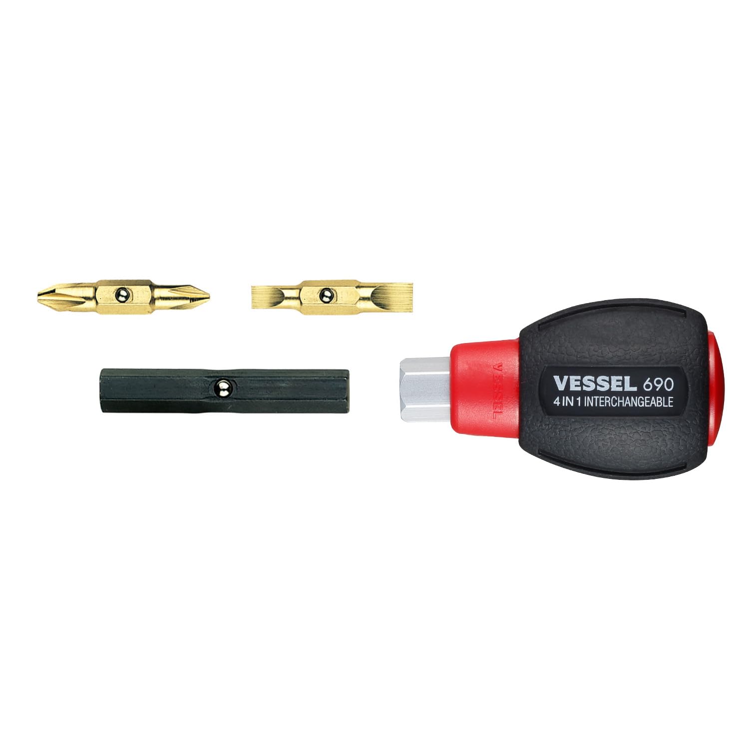 VESSEL Cushion Stubby Driver 4-Way TD-110