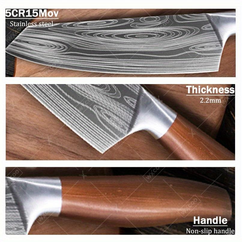3 Pcs Handmade Forged Damascus Steel Chef Knife Set Kitchen Multipurpose Boning Meat Cleaver Vegetable Scissors Poultry Cutter