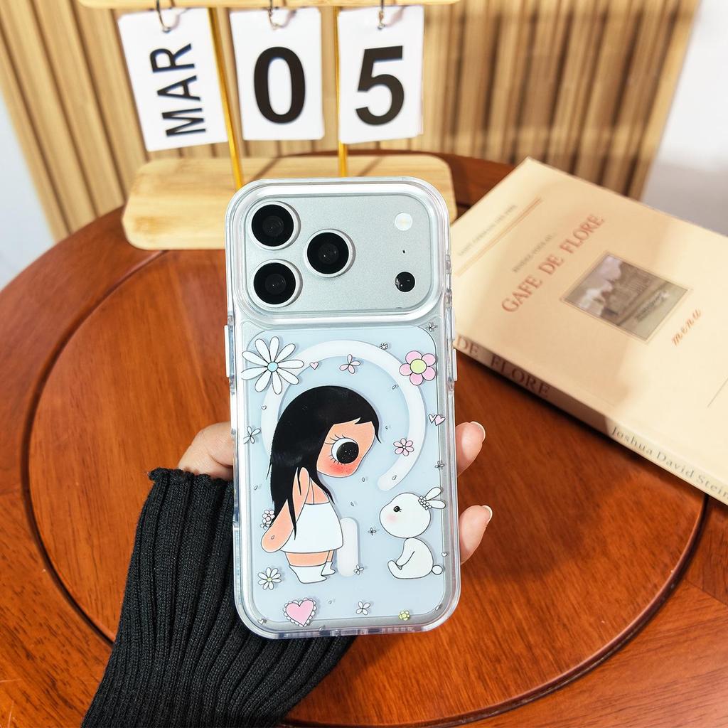 Cartoon Magnetic Apple West Highland iPhone 17 Pro Max & 15 Transparent Case