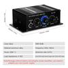 Snsowed HiFi Stereo 2.0 Channel 2x20W Digital Power Amplifier with Bass and Treble Controls for Home Theater Speakers