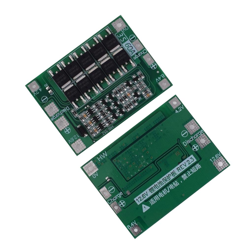 3S 60A Li-ion Cell Protections Board Enhance Version Lithium Batterys BMS Integrated Circuits