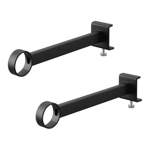 Yamazaki Tower Indoor Clothes Drying Pole Holder, Wide Depth, Black, W4 X D23.7 X H5-6.5cm (per Pole, Including Adjustment Screws), Indoor Drying, Won