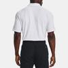 Under Armour Luxe Solid Casual Short Sleeve Polo Shirt Men Polo Shirts White 1370150-100