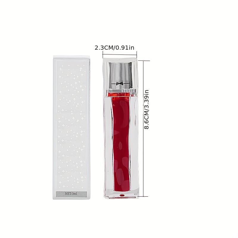 6-farbiges transparentes Spiegelwasser, leichte Lippenglasur, Eiswürfel, klares, feuchtigkeitsspendendes, aufhellendes Lippenstiftwasser