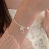 Elegant Silver Butterfly Pearl Bracelet for Women - New Chinese Style, Perfect Summer Gift for Friends