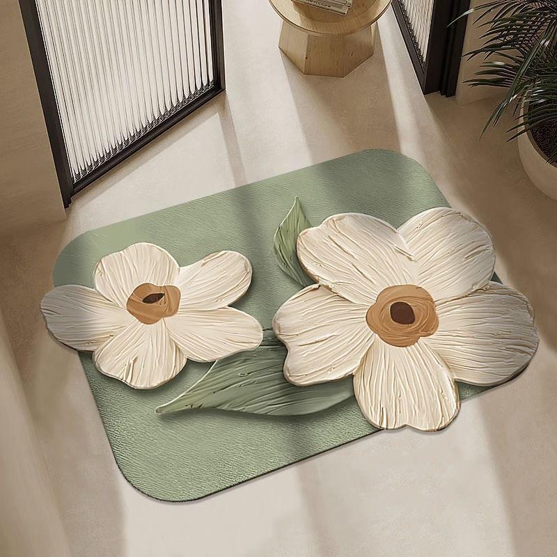 Nordic style bathroom thickened floor mat, diatom mud cushion, washbasin, absorbent non-slip mat, toilet mat new model