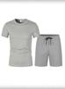 Men's Summer Mesh Basketball Set: Breathable Short Sleeve Tee + Solid Color Shorts