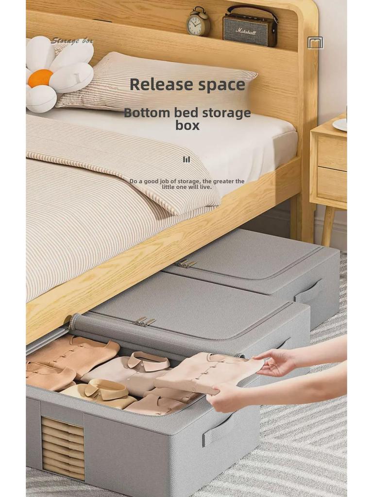 Under-Bed Oxford Cloth Storage Box for Clothes and Quilts