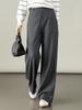 Women's Autumn 2025 High-Waisted Lyocell Wool Pants - Narrow to Wide-Leg, Drapey, Floor-Length Trousers.