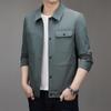 Herren Neue Revers Workwear Jacke Mittelalterlich und Jung Herbst Modetrend Leichte und Atmungsaktive Jacke Herren