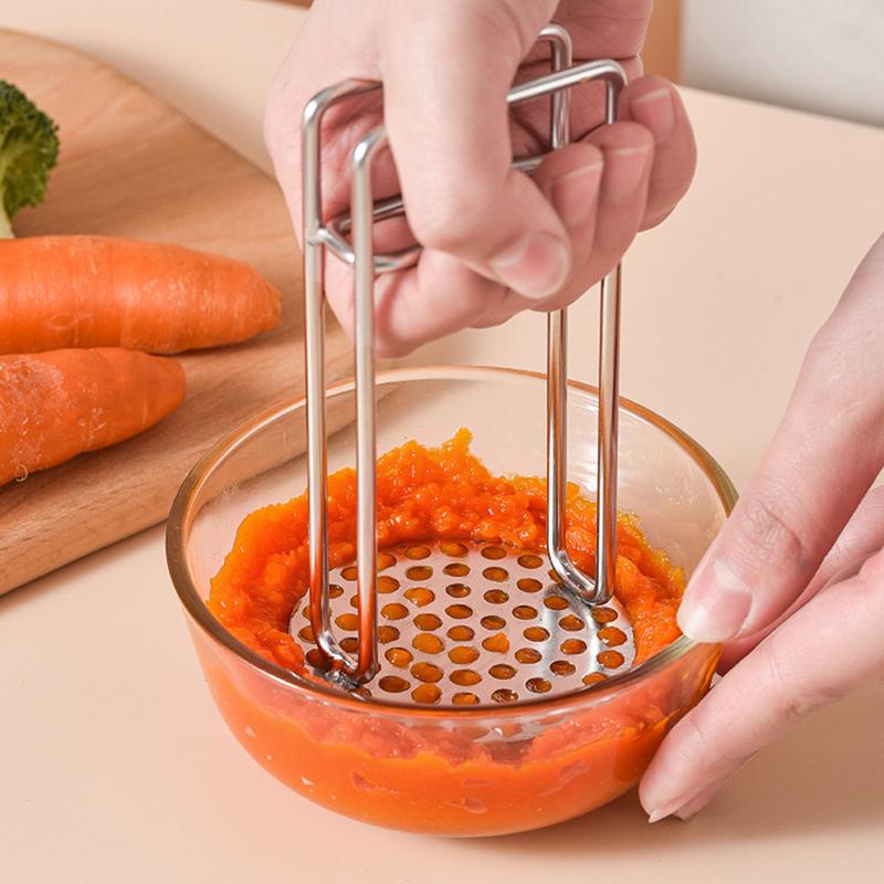 Stainless Steel Potato Masher Vegetable Masher Crush Vegetable Fruit Press Maker Kitchen Tool Gadget Kitchen Accessories
