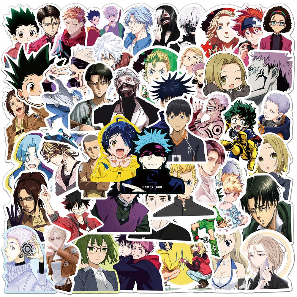 50/100pcs Cartoon Mix Demon Slayer NANA Anime Stickers Decals Skateboard Laptop Motorcycle Graffiti Waterproof Sticker Kids Toys