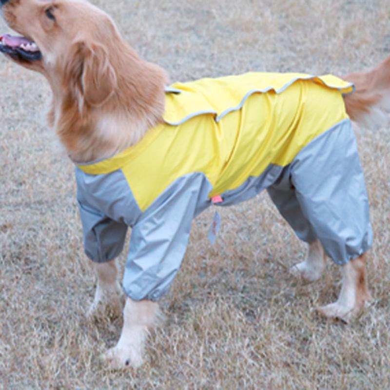 Dog Clothing In Spring, Summer, Autumn, All In One Four Legged One-piece Large Dog Pet Raincoat, Fully Wrapped Camouflage Raincoat