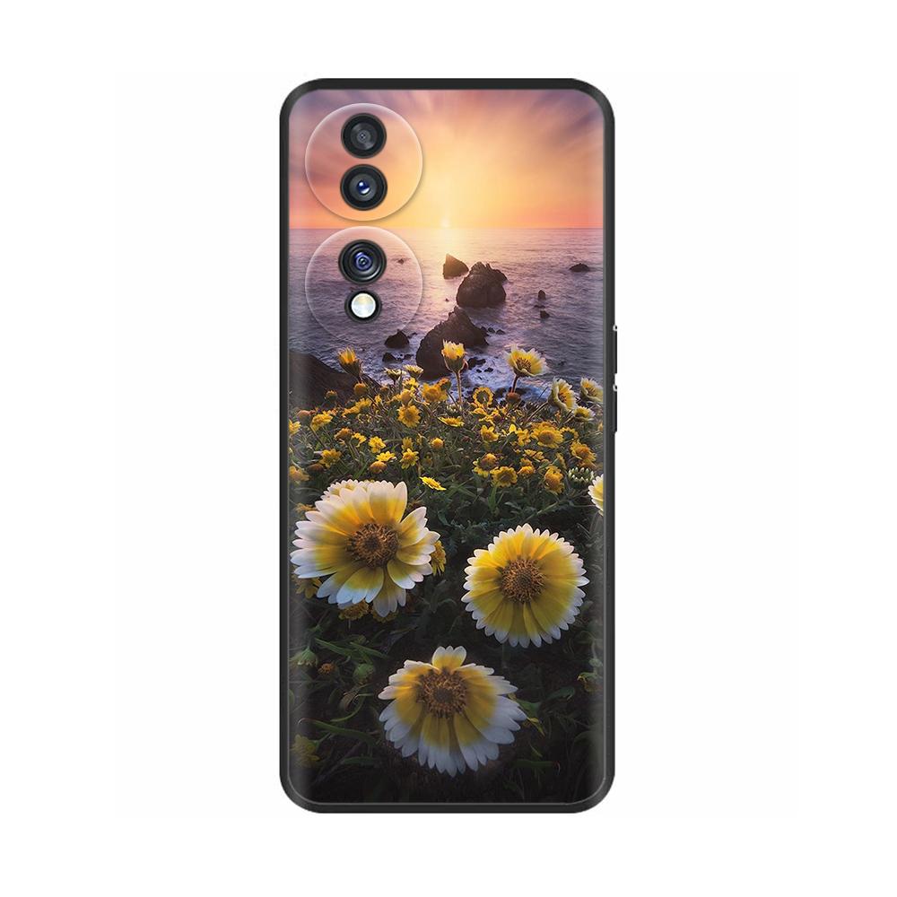 For Honor 70 5G Case Silicone Back Phone Cover For Honor 70 Pro Phone Cases Cute Flower Coque Funda for Huawei Honor 70 Pro Plus