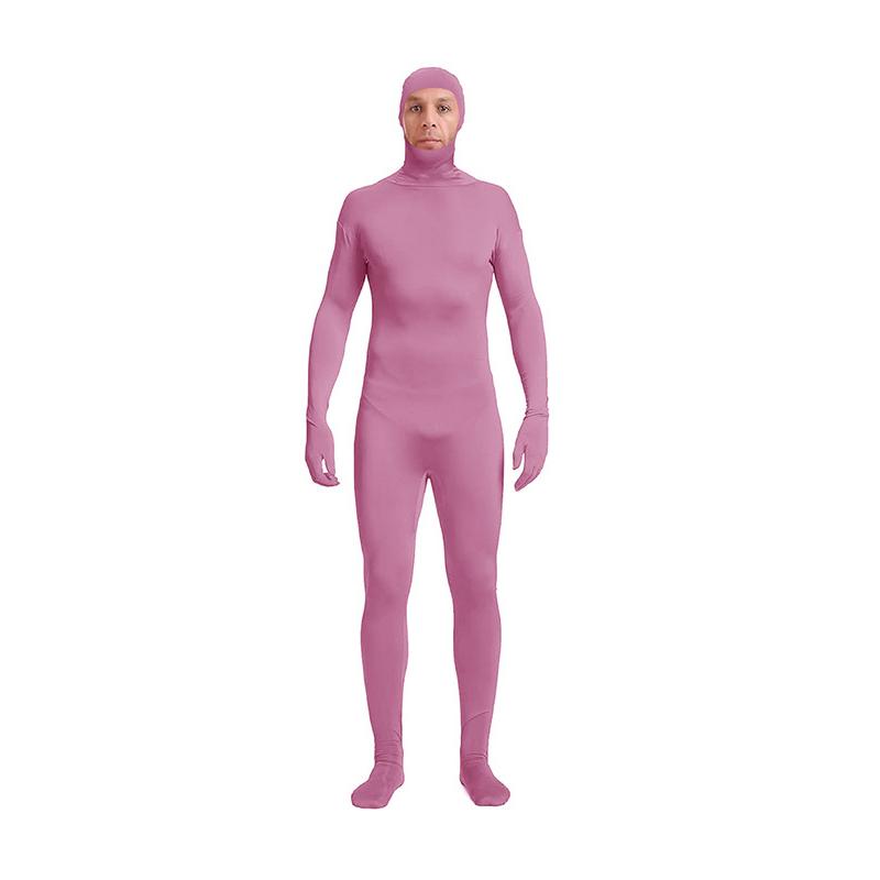 Fluorescent Color Zentai Invisible Jumpsuit Cosplay Costume Bodysuits Halloween Skin Tight Suit Stretch Disappearing Jumpsuit