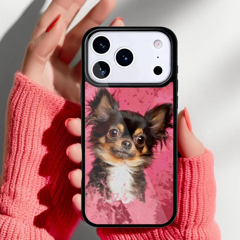 Cute Chihuahua Dog Mom Phone Case for iPhone 17 16 15 14 13 Pro Max Back Cover for 12 11 Pro Coque