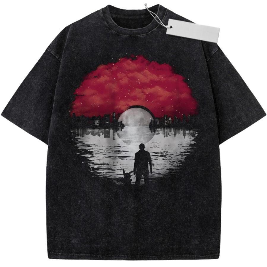 Unisex Black Washed Vintage T Shirt Dragon Ball Z Frieza and Goku Black High Quality Fabric for Fitness Casual Shopping