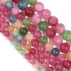 1 Strand 6/8/10mm Natural Stone Tourmaline Beads Colorful Round Loose Beads For DIY Jewelry Making Necklace Bracelets Supplies