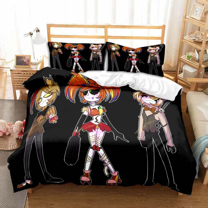 Murder Drones Anime Bedding Set Duvet Cover Pillow Case Children's Bedroom Bed Three-piece Set Single Double King Bed Set Gift
