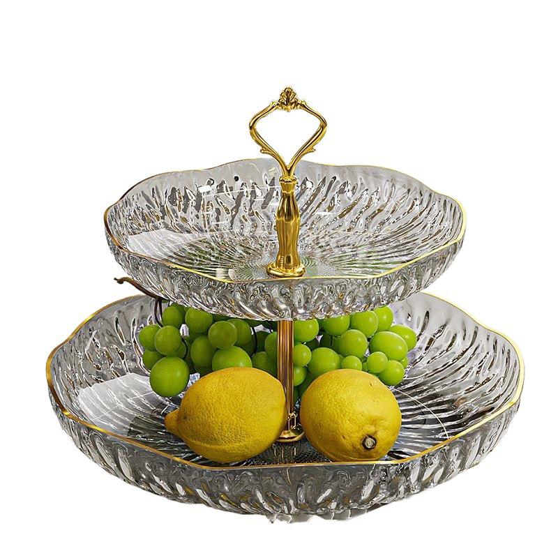 2026 Multi-Layer High-End Fruit Bowl for Home Coffee Table – Snack & Candy Display Tray